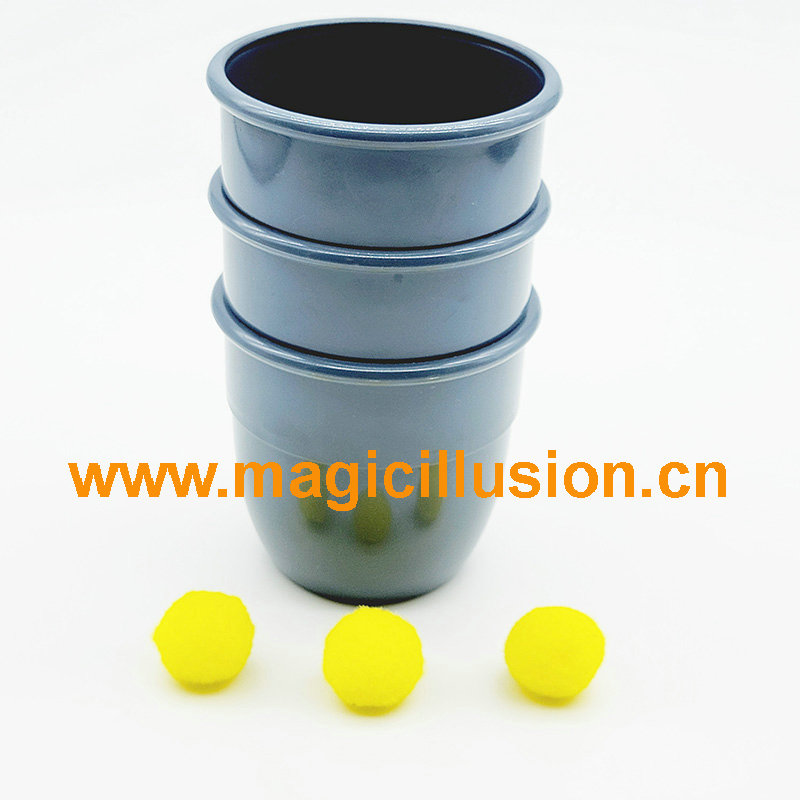 Big three cup and ball trick Toys